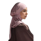 Solid Color Convenient Strap Headscarf Suit Bigbuy