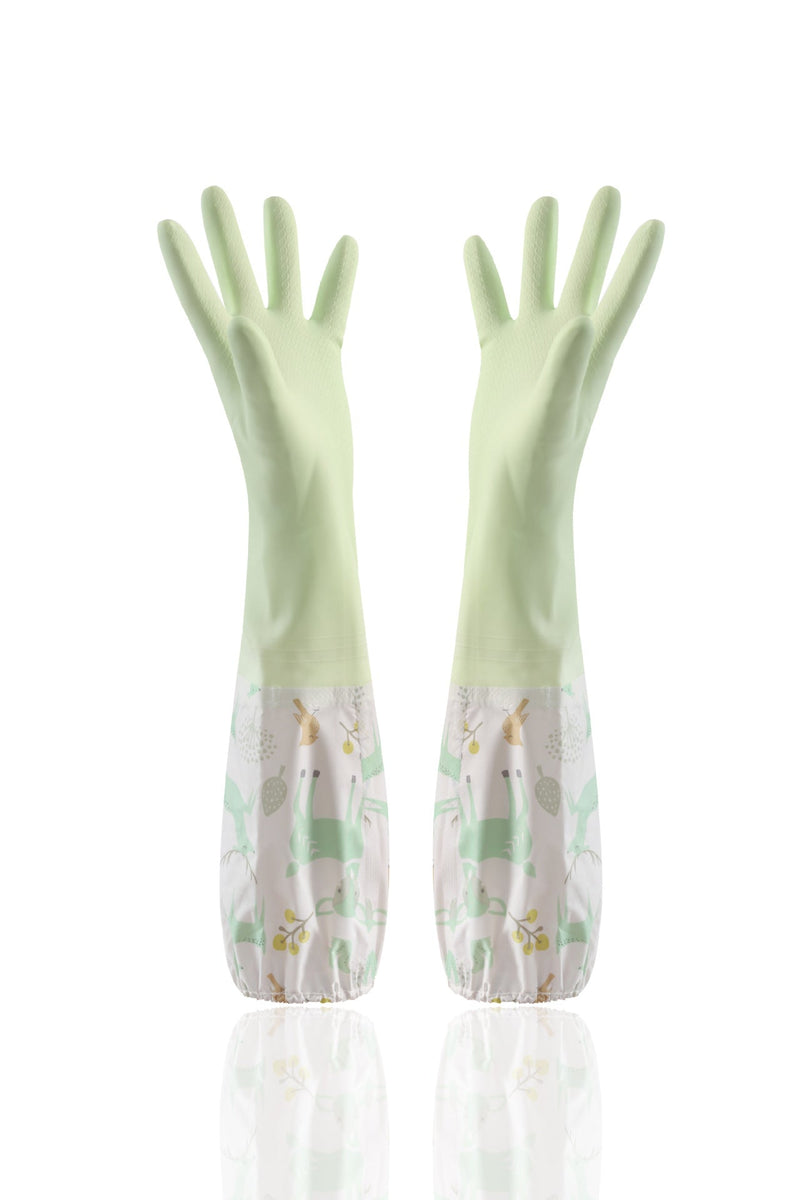 Cleaning Rubber Single Layer Thin Extended Waterproof Gloves Bigbuy