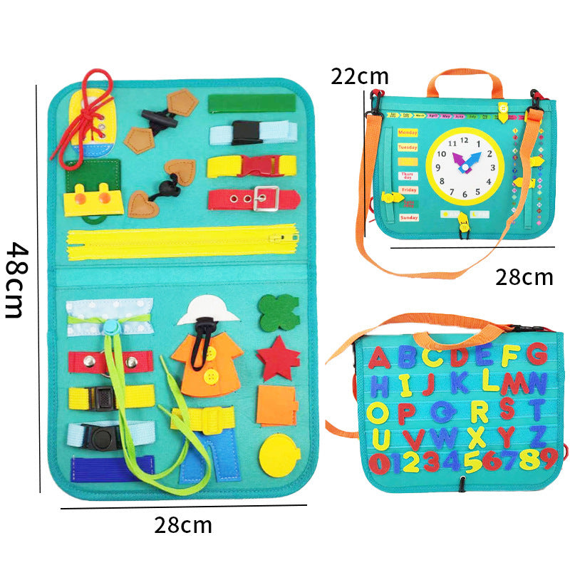 New Busy Book Children's Busy Board Dressing And Buttoning Learning Baby Early Education Preschool Sensory Learning Toy Bigbuy