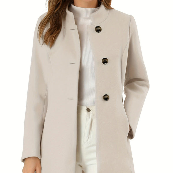 Women's Coat Fashion Casual Solid Color Autumn And Winter Bigbuy