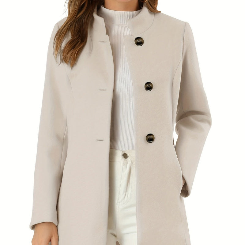 Women's Coat Fashion Casual Solid Color Autumn And Winter Bigbuy
