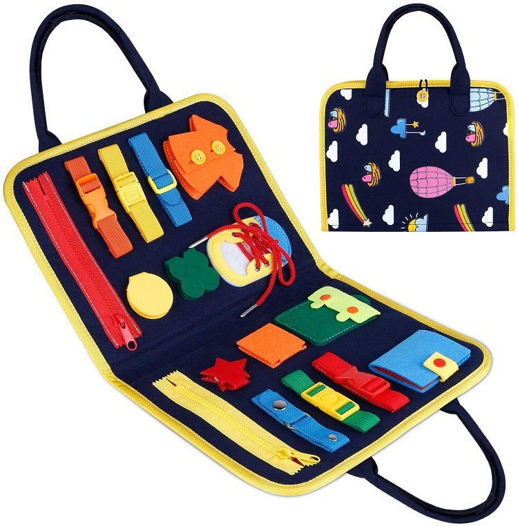 New Busy Book Children's Busy Board Dressing And Buttoning Learning Baby Early Education Preschool Sensory Learning Toy Bigbuy