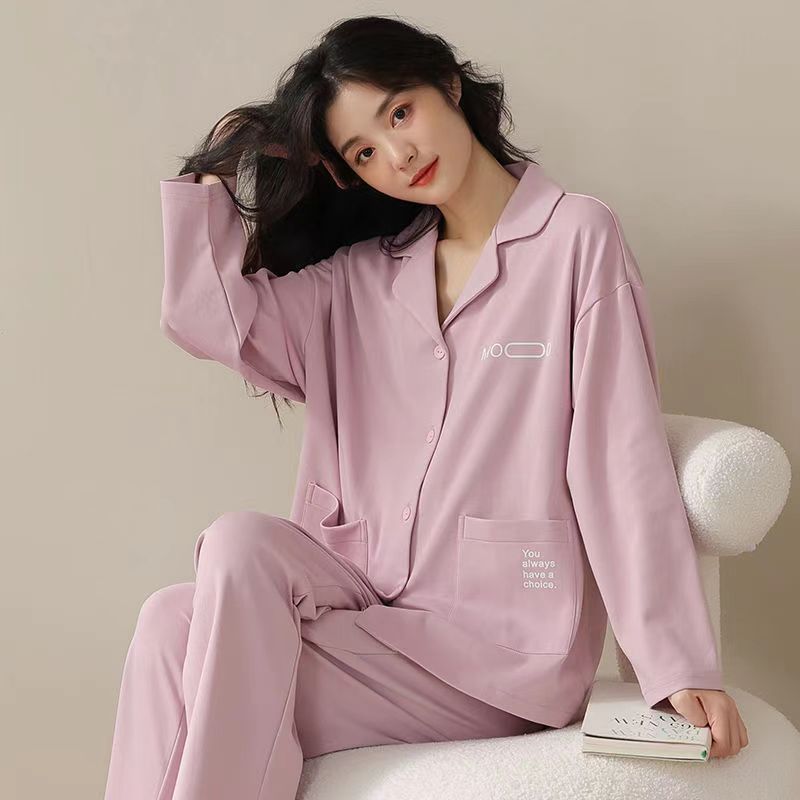 Women's Cotton Pajamas Can Be Worn Outside In Spring And Autumn Bigbuy