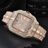 Men's Square Fashion Trend Full Diamond Watch Bigbuy