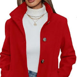 Fashion Casual Autumn And Winter Thick Long Sleeve Woolen Long Thick Coat Bigbuy