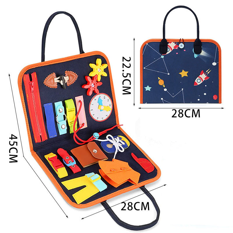 New Busy Book Children's Busy Board Dressing And Buttoning Learning Baby Early Education Preschool Sensory Learning Toy Bigbuy
