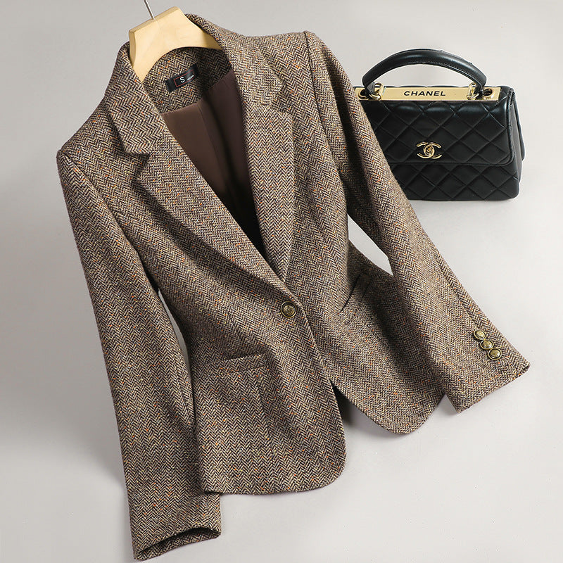 Women's Wool Suit Jacket Bigbuy