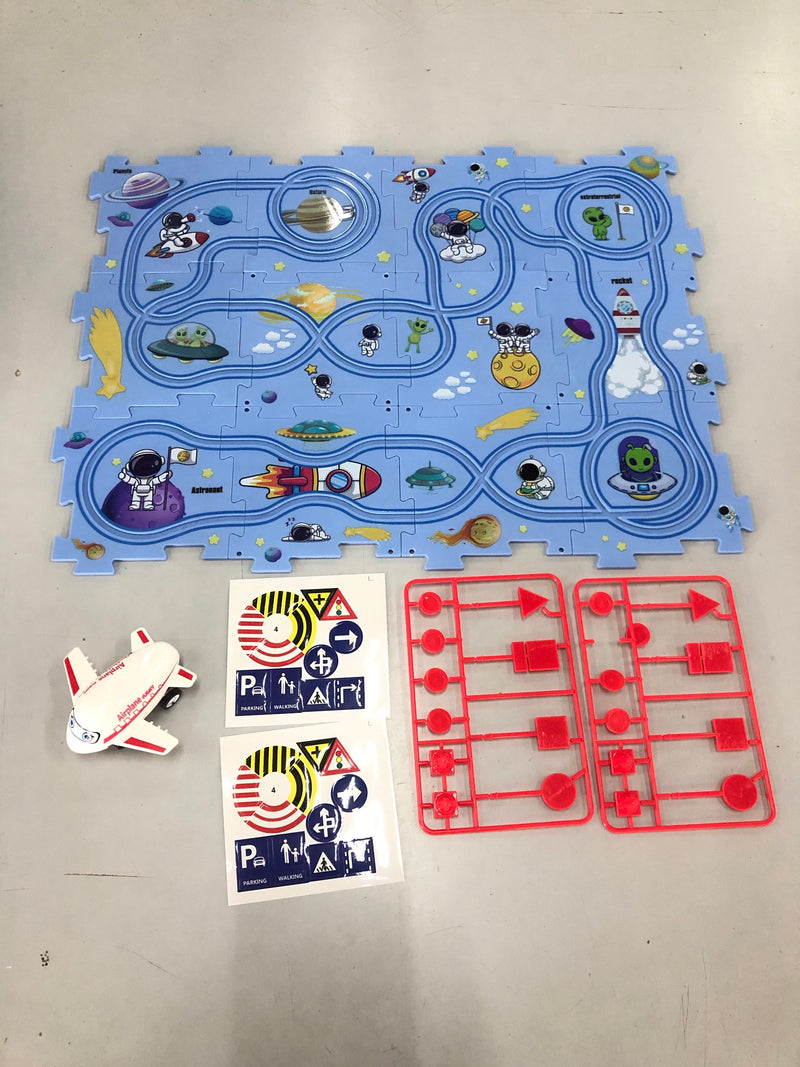 Children Puzzle Electric Railroad Speeder DIY Assembly Electric Car Automatic Rail City Scene Construction Education Toy Gift Bigbuy