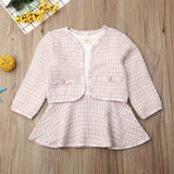 Long-sleeved Dresses Two-piece Children's Baby Small Incense Wind Suit Bigbuy