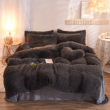 Luxury Thick Fleece Duvet Cover Queen King Winter Warm Bed Quilt Cover Pillowcase Fluffy Plush Shaggy Bedclothes Bedding Set Winter Body Keep Warm Bigbuy
