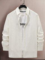 Polka Dot Bronzing Printed Casual Long Sleeve Shirt Bigbuy