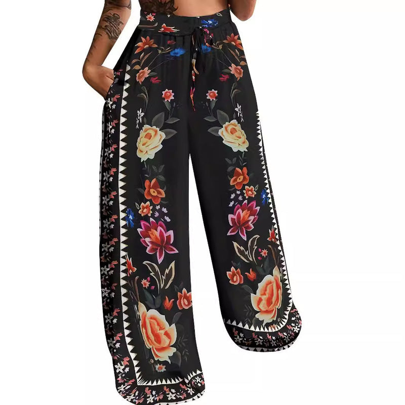 Peacock Positioning Printing Women's Pants Bigbuy
