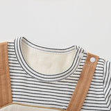 Cartoon Bear Print Baby Short Sleeve Rompers Bigbuy