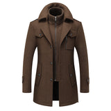 Men's Woolen Coat Fashion Double Collar Cold-resistant Bigbuy