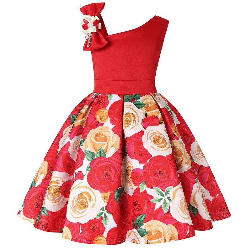 Girls' Dresses Girls' Princess Dresses Digital Print Children's Dresses Bigbuy