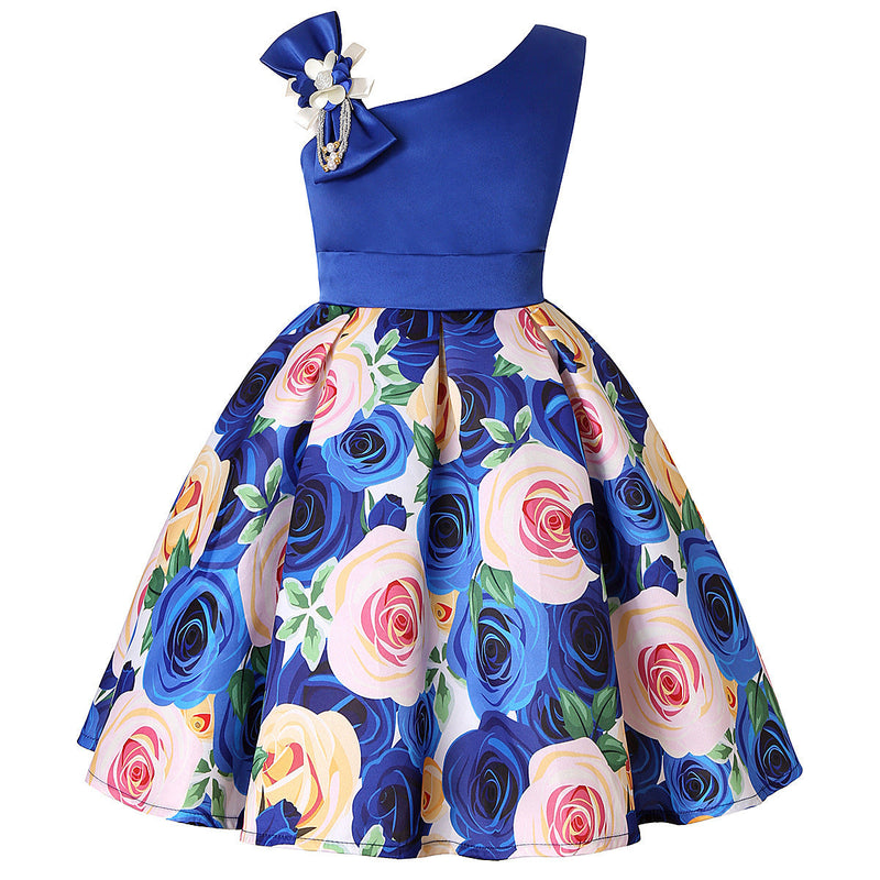 Girls' Dresses Girls' Princess Dresses Digital Print Children's Dresses Bigbuy