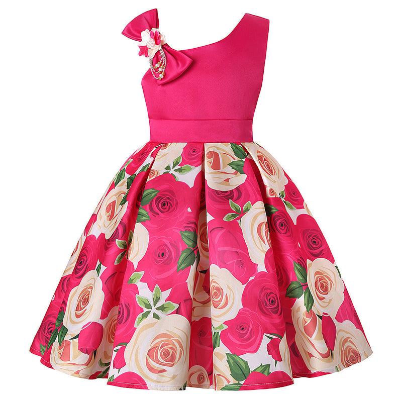 Girls' Dresses Girls' Princess Dresses Digital Print Children's Dresses Bigbuy