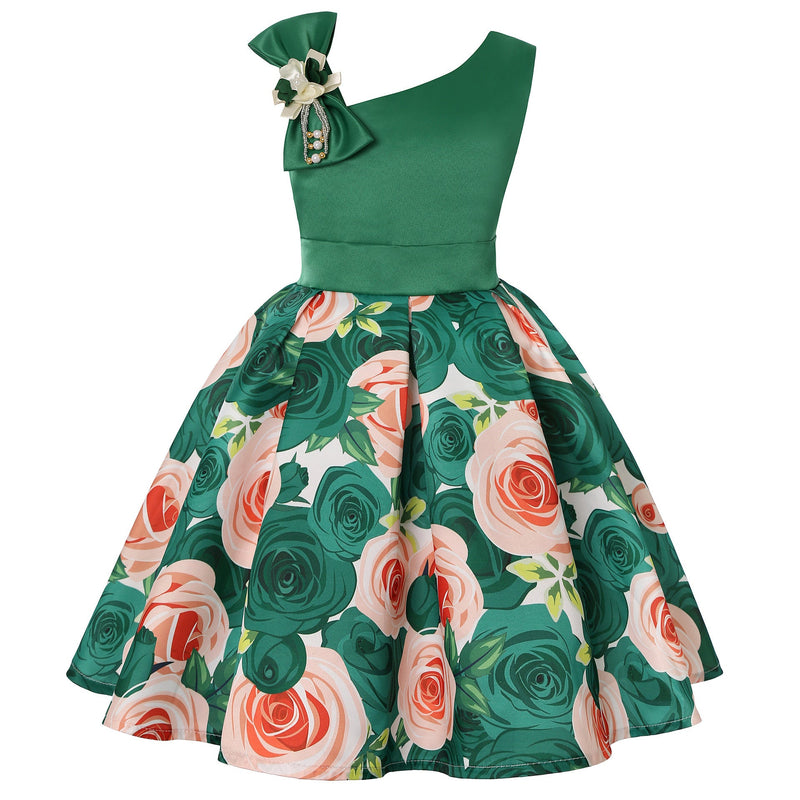Girls' Dresses Girls' Princess Dresses Digital Print Children's Dresses Bigbuy