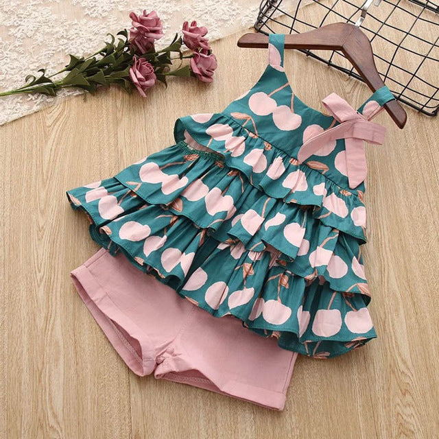 Kids Girls Clothes For Baby Girl Kids T-Shirt Shorts Suit Bigbuy