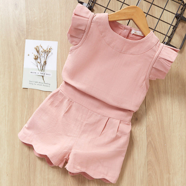 Kids Girls Clothes For Baby Girl Kids T-Shirt Shorts Suit Bigbuy