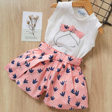 Kids Girls Clothes For Baby Girl Kids T-Shirt Shorts Suit Bigbuy