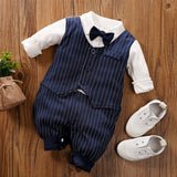 Baby Jumpsuit Spring And Autumn Models Foreign Trade Gentleman Baby Clothes Long-Sleeved Baby Clothes Baby Clothes Bigbuy
