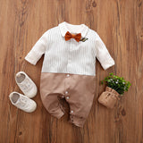 Baby Jumpsuit Spring And Autumn Models Foreign Trade Gentleman Baby Clothes Long-Sleeved Baby Clothes Baby Clothes Bigbuy