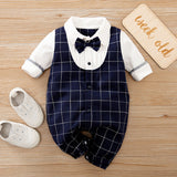 Baby Jumpsuit Spring And Autumn Models Foreign Trade Gentleman Baby Clothes Long-Sleeved Baby Clothes Baby Clothes Bigbuy