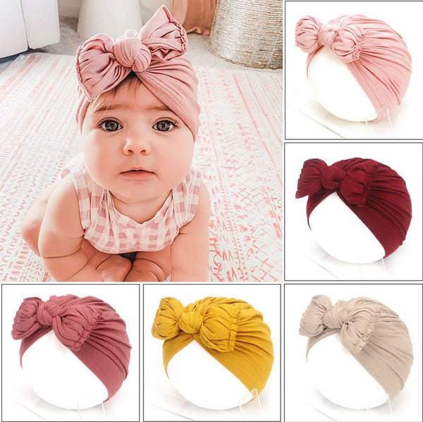 Cute Baby Hat Newborn Soft Baby Girl Hat Turban Infant Toddler Baby Cap Bonnet Headwraps Bigbuy