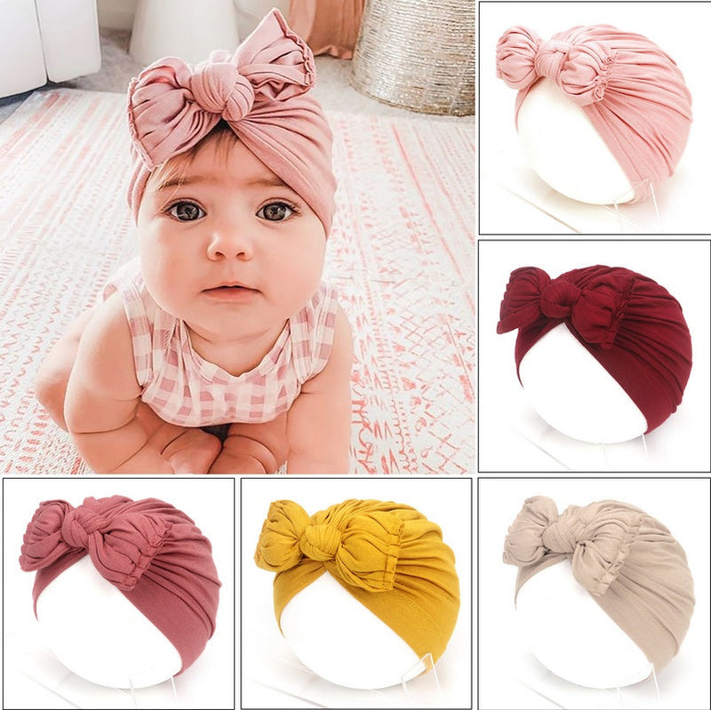 Cute Baby Hat Newborn Soft Baby Girl Hat Turban Infant Toddler Baby Cap Bonnet Headwraps Bigbuy