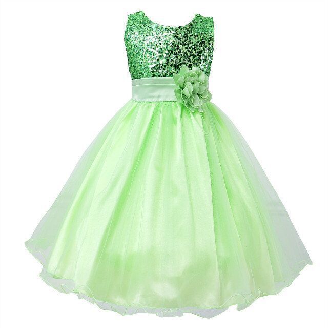 Baby Sequin Dress Flower Girl Wedding Princess Dress Bigbuy