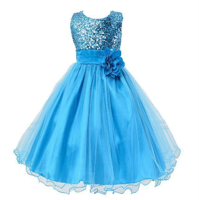 Baby Sequin Dress Flower Girl Wedding Princess Dress Bigbuy