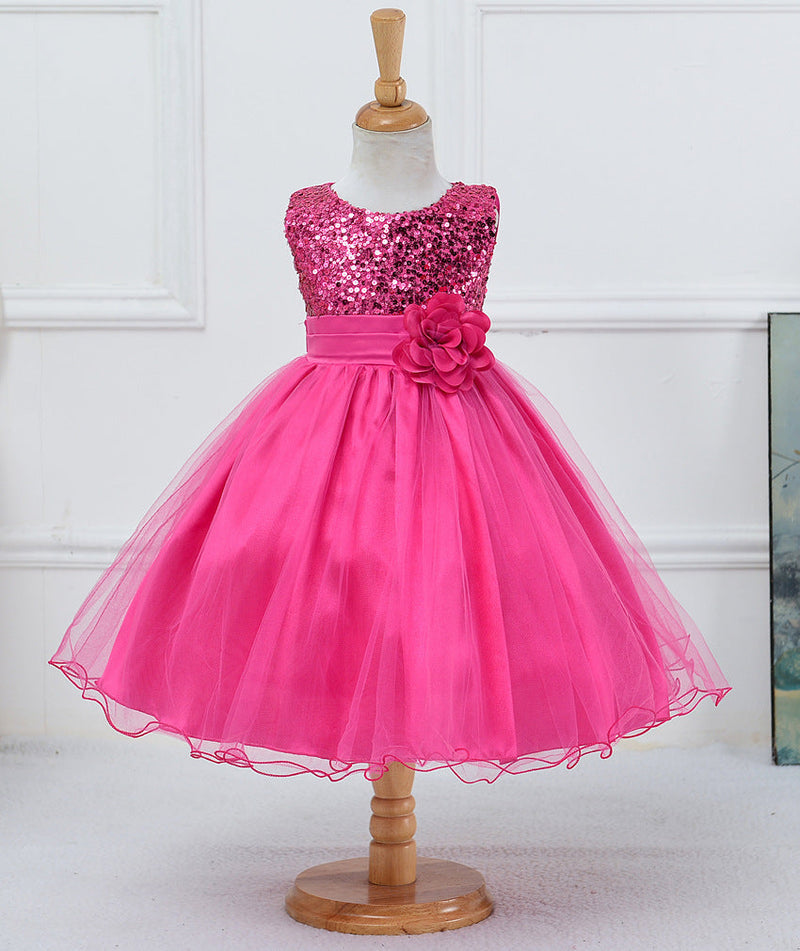 Baby Sequin Dress Flower Girl Wedding Princess Dress Bigbuy