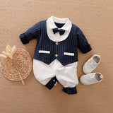 Gentleman's Baby Clothes, Long-sleeved Baby Clothes, Gentleman's Romper Bigbuy