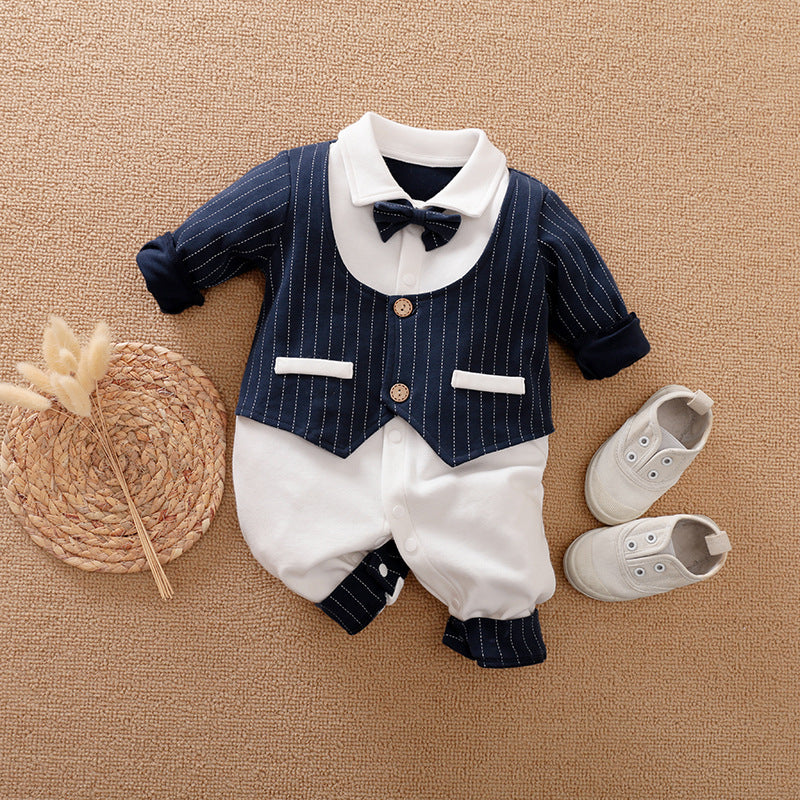 Gentleman's Baby Clothes, Long-sleeved Baby Clothes, Gentleman's Romper Bigbuy