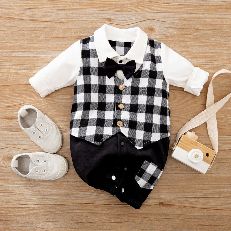 Gentleman's Baby Clothes, Long-sleeved Baby Clothes, Gentleman's Romper Bigbuy