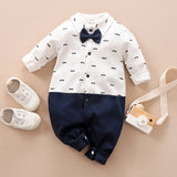 Gentleman's Baby Clothes, Long-sleeved Baby Clothes, Gentleman's Romper Bigbuy