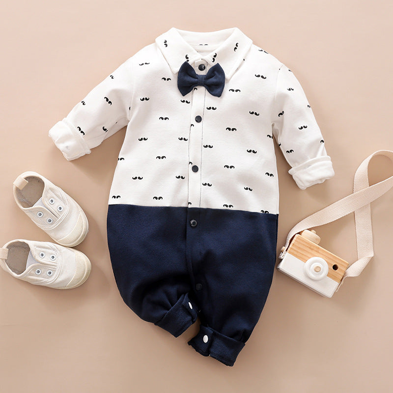Gentleman's Baby Clothes, Long-sleeved Baby Clothes, Gentleman's Romper Bigbuy