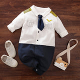 Gentleman's Baby Clothes, Long-sleeved Baby Clothes, Gentleman's Romper Bigbuy