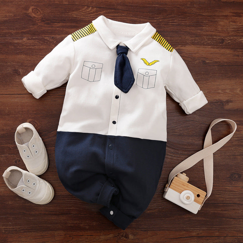 Gentleman's Baby Clothes, Long-sleeved Baby Clothes, Gentleman's Romper Bigbuy