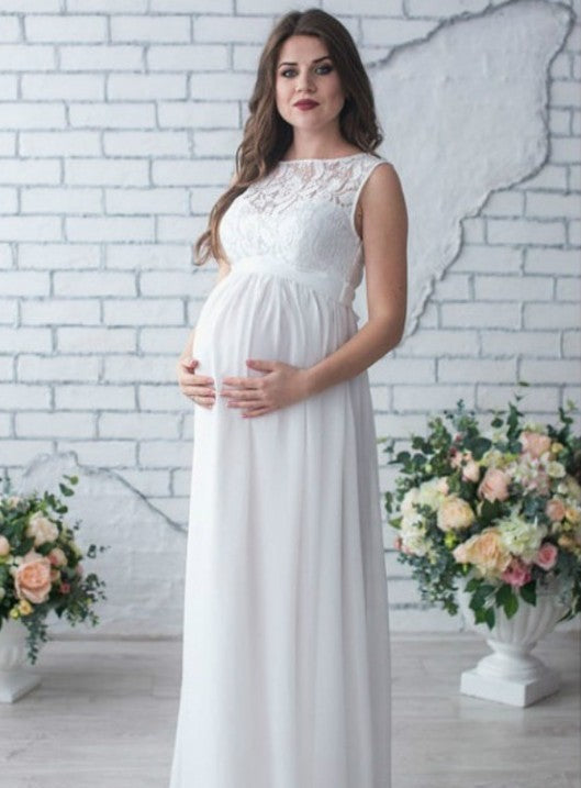 Lace Sleeveless Maternity Dress Bigbuy