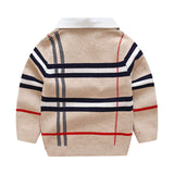 Boys plaid jacquard sweater Bigbuy
