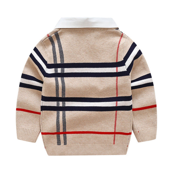 Boys plaid jacquard sweater Bigbuy