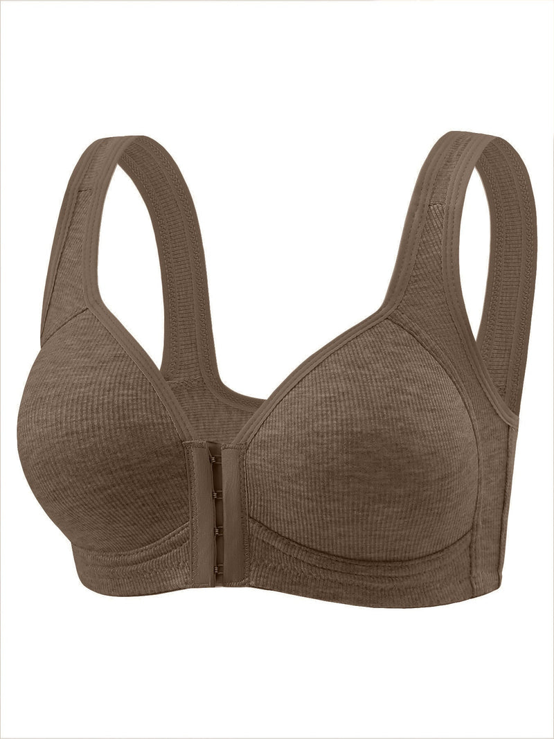 Full Cup Inner Without Steel Ring Wide Shoulder Vest Type Front Closure Bra Bigbuy