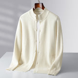 Pure Wool Men's Stand Collar Simple Sweater Bigbuy