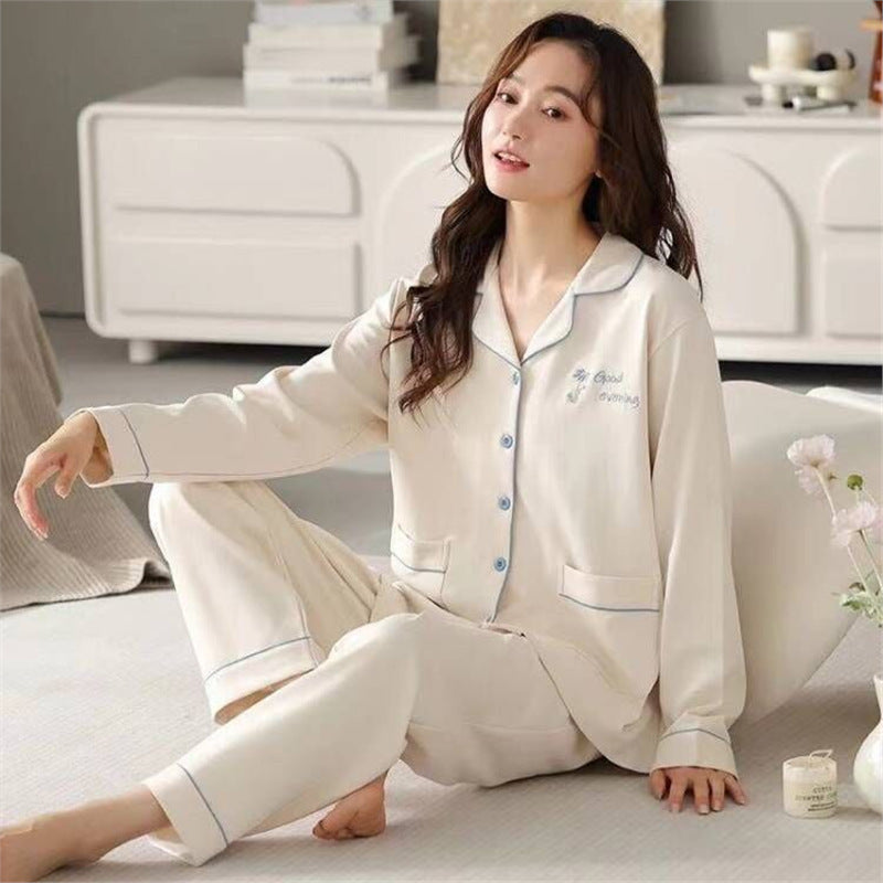 Women's Cotton Pajamas Can Be Worn Outside In Spring And Autumn Bigbuy