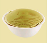 Portable detachable double-layer hollow fruit and vegetable cleaning drain basket Washed rice noodles Bigbuy