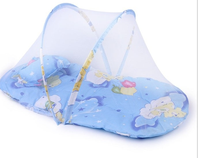 Portable Foldable Baby Kids Infant Bed Dot Zipper Mosquito Net Tent Sleeping Cushion Bigbuy