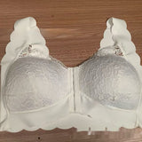 French Style Lace Thin Gathering Bra Front Buckle Large Size Without Steel Ring Breathable Bigbuy