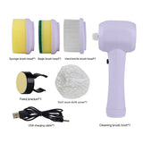 Electric Cleaning Brush 4 In 1 Spinning Scrubber Handheld Electric Cordless Cleaning Brush Portable Bigbuy